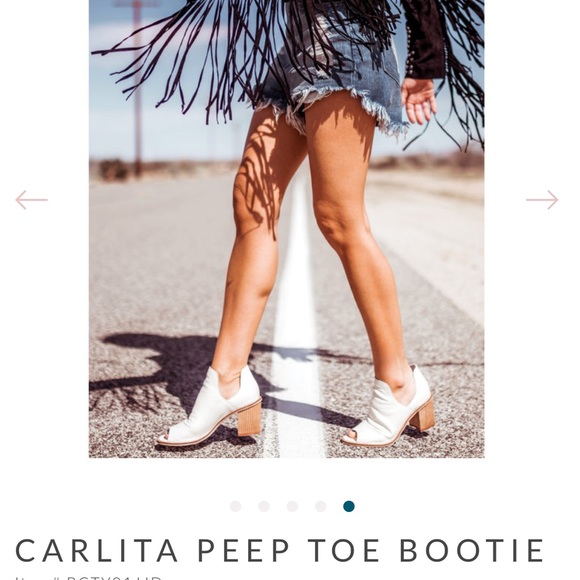 Chinese laundry “Carlita” Leather Peep-Toe Booties - Picture 2 of 8